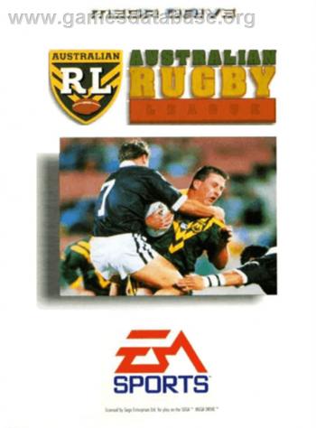 Cover Australian Rugby League for Genesis - Mega Drive